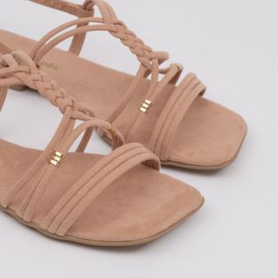 Rasteira traseiro nobuck - ROSADO