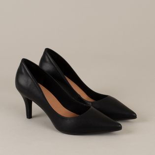 Scarpin bico fino colors - PRETA