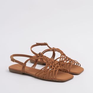Rasteira Clássica Bianca Nobuck - CAMEL