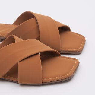 Rasteira Clássica Jéssika em Nobuck - CAMEL