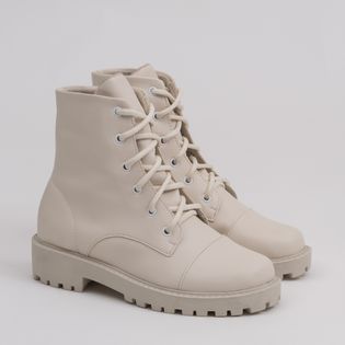 Bota Coturno Tratorado - OFF WHITE