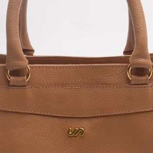 Bolsa Média em Couro - CAMEL