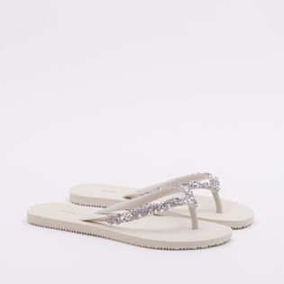 Chinelo manta - OFF WHITE/CRISTAL