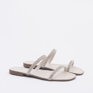 Rasteira chinelo manta strass - COTTON