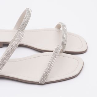 Rasteira chinelo manta strass - COTTON