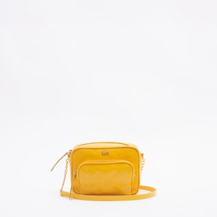 Bolsa P em couro com bolso frente em matelasse - LUZ