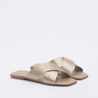 Rasteira chinelo Cruzado - CHAMPAGNE