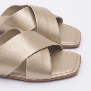 Rasteira chinelo Cruzado - CHAMPAGNE