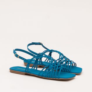 Rasteira Clássica Bianca Nobuck - AZUL ROYAL