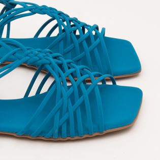Rasteira Clássica Bianca Nobuck - AZUL ROYAL