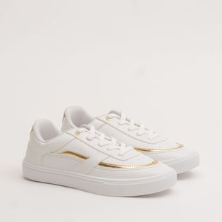 Tênis Bruna - BRANCO/DOURADO