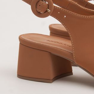 Sandalia baixa em nobuck - CAMEL