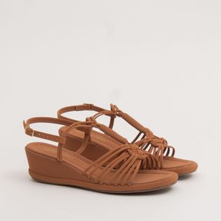 Anabela Macramê Nobuck - CAMEL