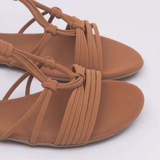 Rasteira Tiras Nobuck - CAMEL