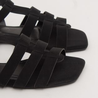 Rasteira Traseiro Nobuck - PRETA