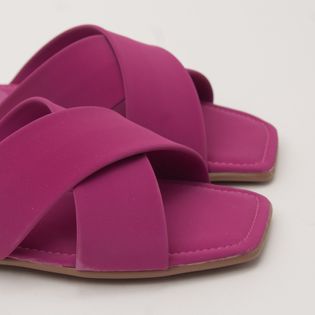 Rasteira Clássica Jéssika em Nobuck - FUCSIA