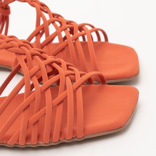 Rasteira Clássica Bianca Nobuck - CORAL