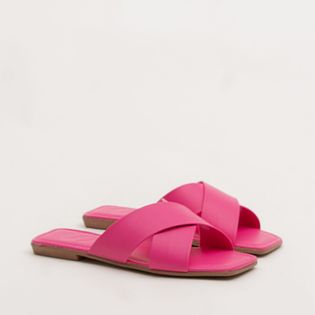 Rasteira Clássica Jéssika - ROSA CHOQUE