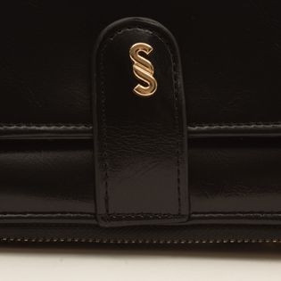 Carteira clutch com alça removível - PRETA