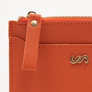 Porta cartão charm logo - CORAL