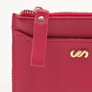 Porta cartão charm logo - ROSA CHOQUE