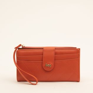 Carteira clutch com matelassê - CORAL