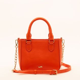 Bolsa mini com duas alças - TANGERINA