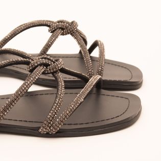 Rasteira Milena - PRETO/ONIX