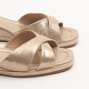 Anabela básica metalizada - DOURADO