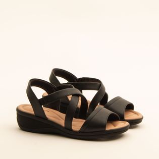 Anabela elástico comfort - PRETA