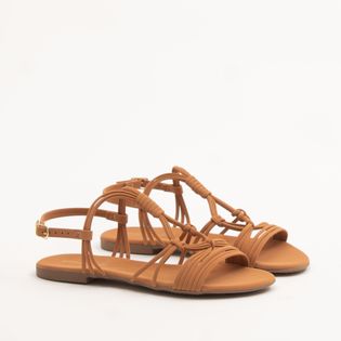 Rasteira Tiras Nobuck - BISCUIT