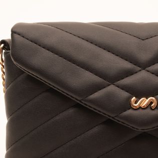 Bolsa envelope em napa - PRETA