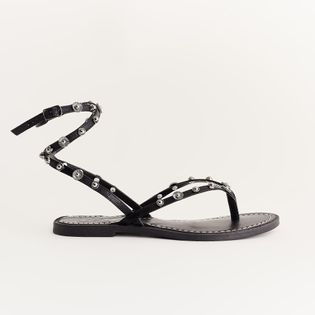 Rasteira tachas - PRETA