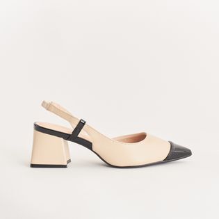 Scarpin bico fino lady - MILK/PRETO