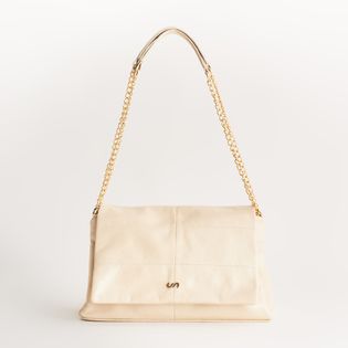 Bolsa carteiro em couro - MILK