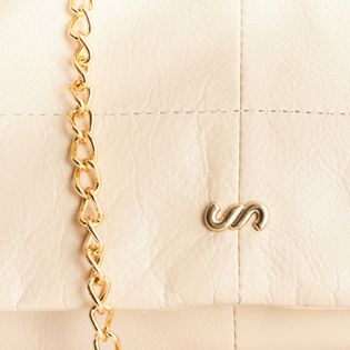 Bolsa carteiro em couro - MILK