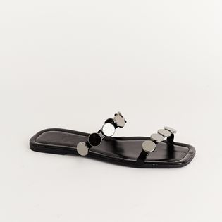Rasteira Medalhas - PRETA
