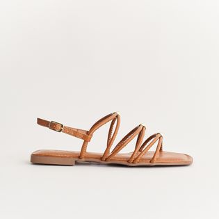 Rasteira tiras com spikes - CASCA