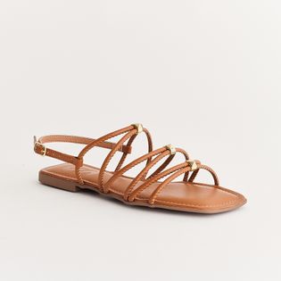 Rasteira tiras com spikes - CASCA