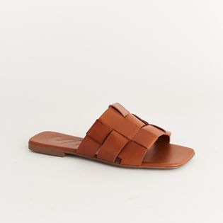 Rasteira tiras entrelaçadas - CAMEL
