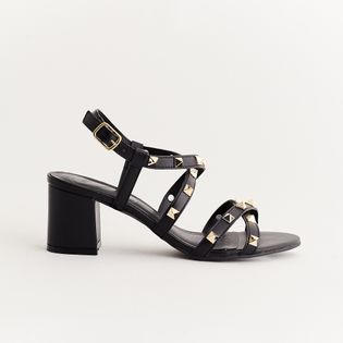 Sandália Média Spikes - PRETA