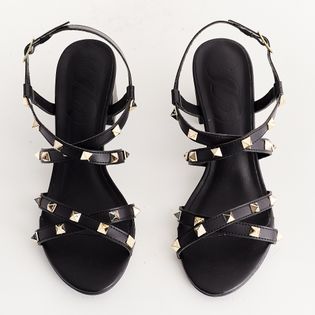 Sandália Média Spikes - PRETA