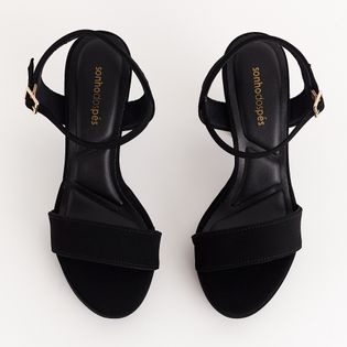 Sandália Meia Pata Nobuck - PRETA