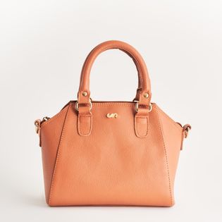 Bolsa Média em Couro - CAMEL