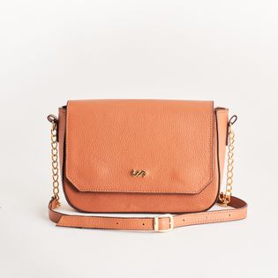 Bolsa Tiracolo Pequena em couro - CAMEL