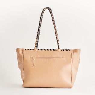 Bolsa grande alça texturizada - FENDI/CAMEL