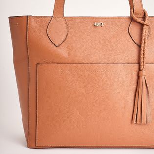 Bolsa Tote em Couro - CAMEL