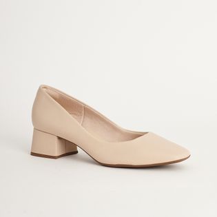 Scarpin Bico Quadrado em Napa - MILK