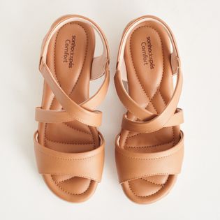 Anabela elástico comfort - CAMEL