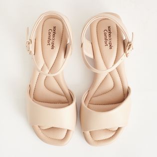 Anabela comfort em nobuck - MILK